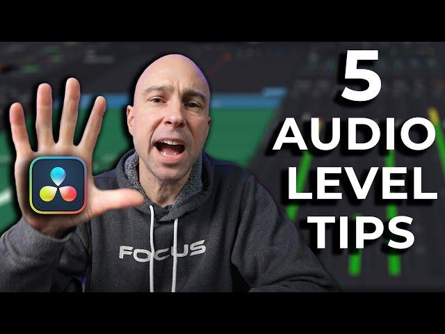 5 Ways to ADJUST Audio Levels in DaVinci Resolve | Quick Tip Tuesday!