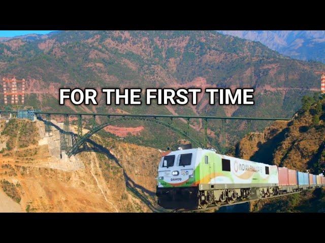 Indian Railways Passing through the world Highest Railway Bridge | Chenab bridge