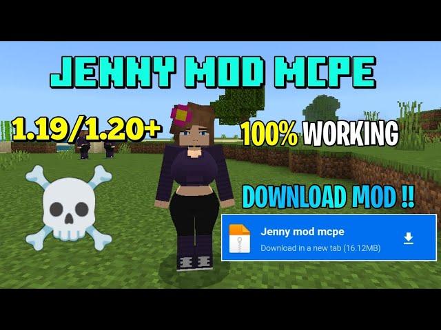 How to download jenny mod in Minecraft PE 1.20+ | Minecraft jenny Addon download #detonicgamerz