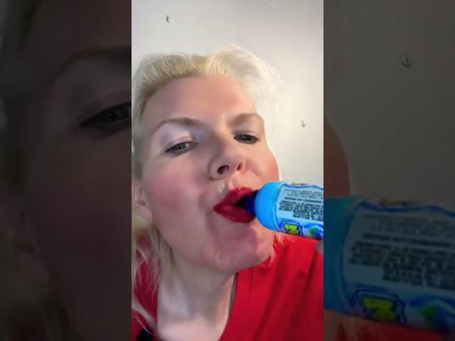 ASMR sucking on baby bottle pop candy Mukbang #shorts #teeth #asmr ￼