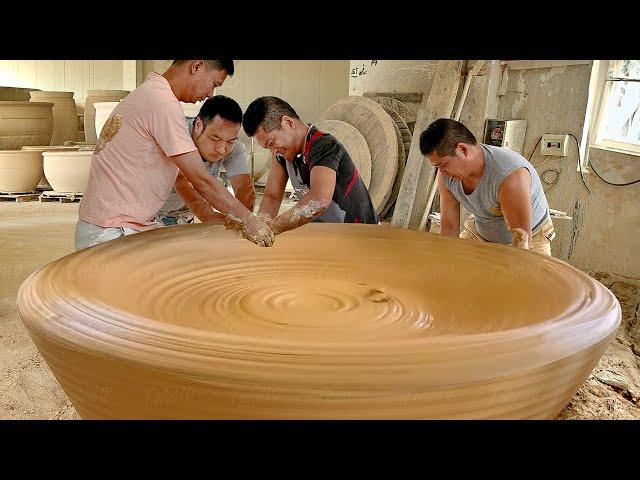 Hypnotic Way They Produce Largest Clay Pottery in China