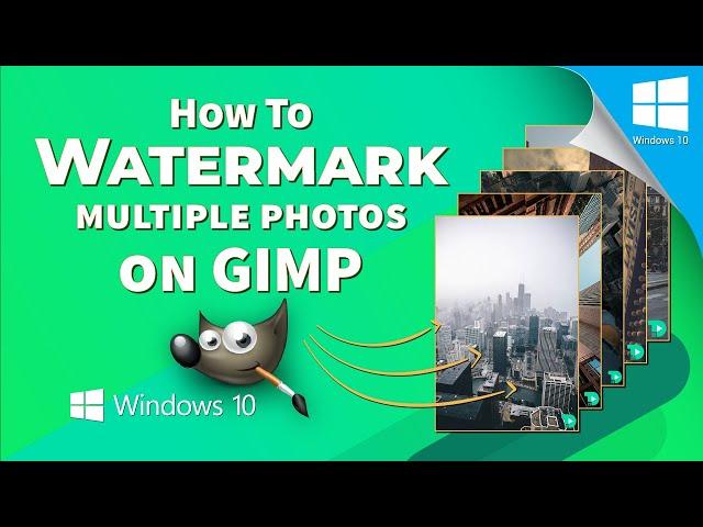 How to add Watermark to multiple photos automatically using GIMP | Portrait, Landscape, Square Photo