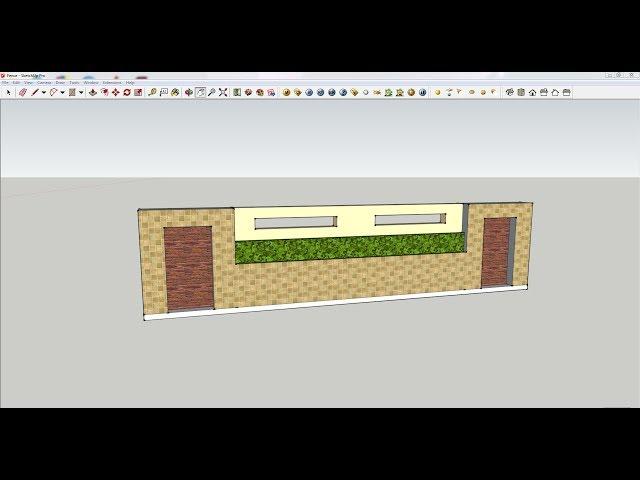 Fence drawing, sketchup tutorial