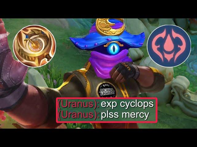 NEW CYCLOPS EXP LANE IN SOLO RANKED!(pls dont try) - Mobile Legends