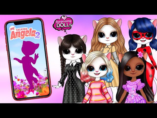 My Talking Angela 2  M3GAN, Wednesday Addams, Enid, Harley Quinn - DIY Arts & Paper Crafts