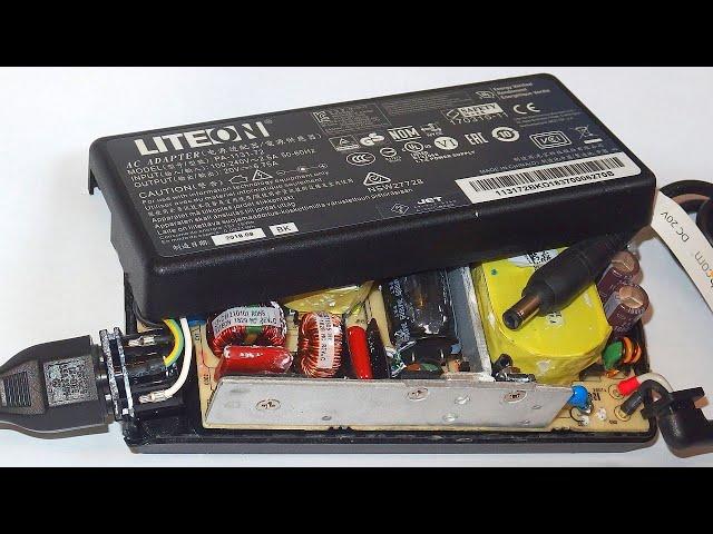 Laptop power supply with PFC - teardown and repair (BOOM!)