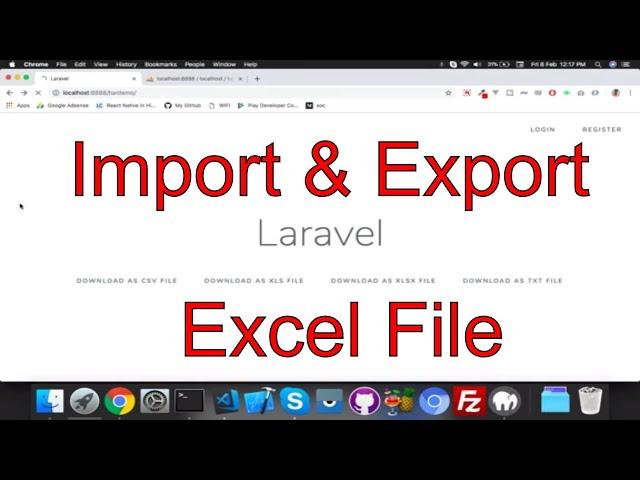 Import and export data in Laravel || maatwebsite || Laravel tutorial for beginners