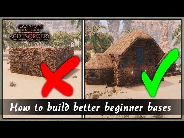 HOW TO BUILD BETTER BEGINNER BASES [SPEED BUILD] - CONAN EXILES