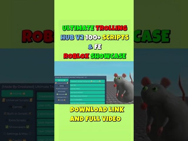 ULTIMATE TROLLING HUB V2 | 100+ SCRIPTS & FE | ROBLOX SCRIPT SHOWCASE