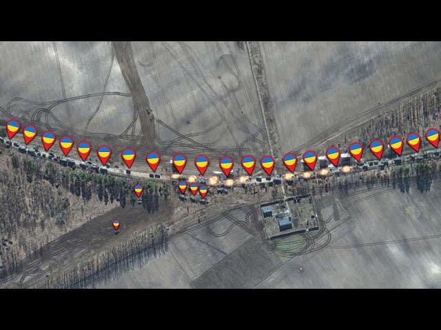 Russian Su-34 FAB-3000 Destroys Ukrainian Howitzer Convoy in Epic Way!