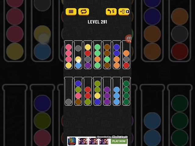 Ball Sort Puzzle Level 291 Walkthrough