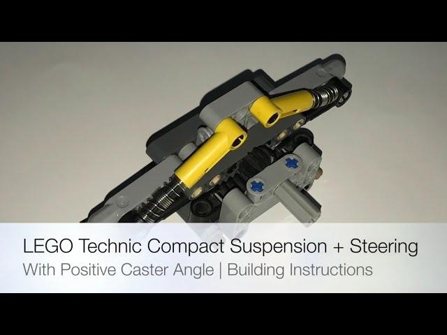 LEGO Technic Compact Suspension + Steering with Positive Caster Angle | Building Instructions