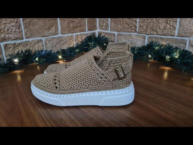 BOOTS-MOCASINS FOR WOMEN WARM AND STYLISH  HOOK  CROCHET SHOES