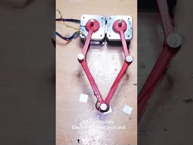 Dual Arm Scara Robot Electromagnetic Pick and Place #diy #robot #automationrevolution
