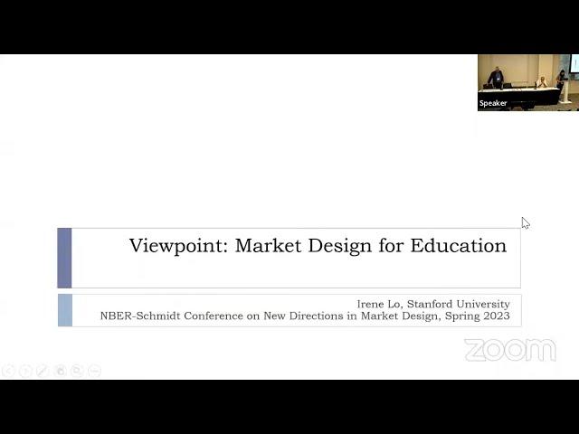 2023, New Directions in Market Design, Irene Lo, "Market Design for Education"