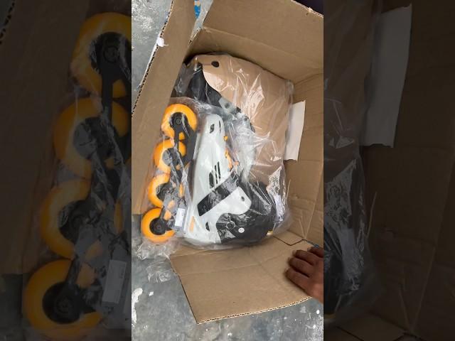 Unboxing Oxelo mf 500 by decathlon inline skates #inlineskate  #trending #publicreaction #shorts