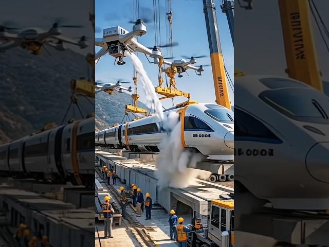 ai Railway Construction via Drones:The Technology of the Future #ai #automobile #military #wildlife