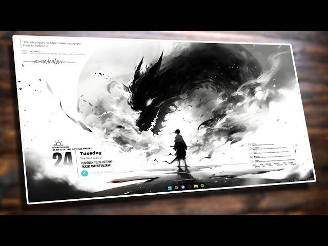 This is the best Shadow Dragon Live anime desktop customization #rainmeter #animewallpapers