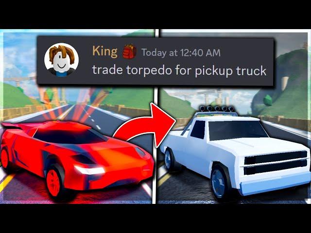 Doing YOUR CRAZIEST Dares in Roblox Jailbreak Trading...