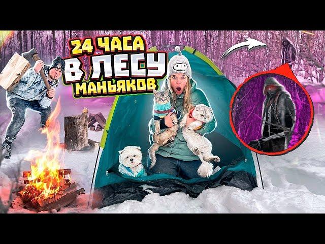 24 ЧАСА В ЛЕСУ МАНЬЯКОВ С КОТАМИ И СОБАКОЙ | НАШЛИ УЛИКИ!