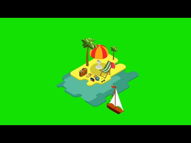TROPICAL ISLAND GREEN SCREEN EFFECT