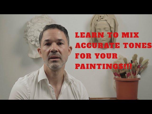 Learn to mix tonal values accurately with oil paint by Luis Borrero.