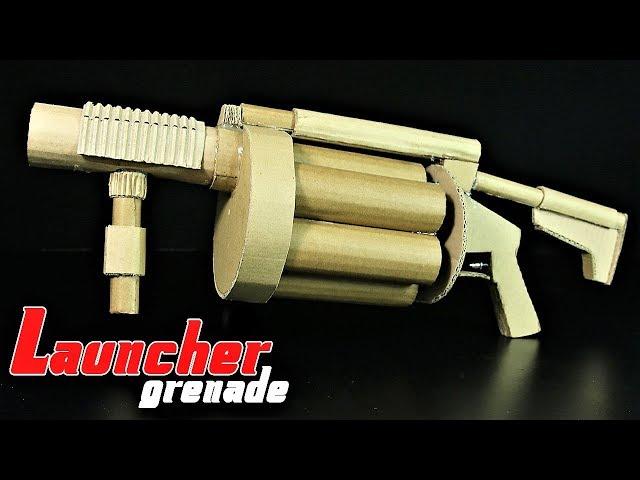 How To Make Multiple Grenade Launcher That SH00TS From Cardboard