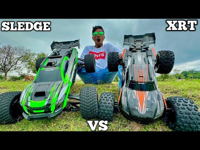 RC Speed King Traxxas XRT Monster Car Vs RC Traxxas Sledge Unboxing & Testing - Chatpat toy tv