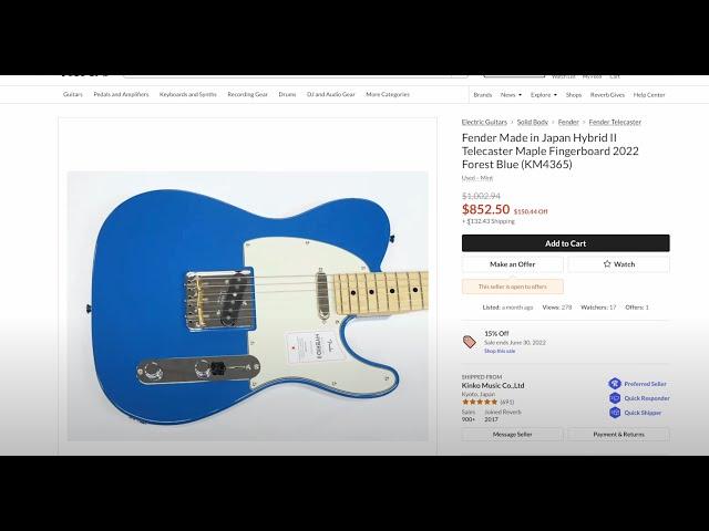 How to BUY Fender Made in Japan eclusive guitars online