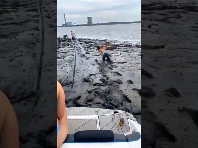 Sending it into the sandbar