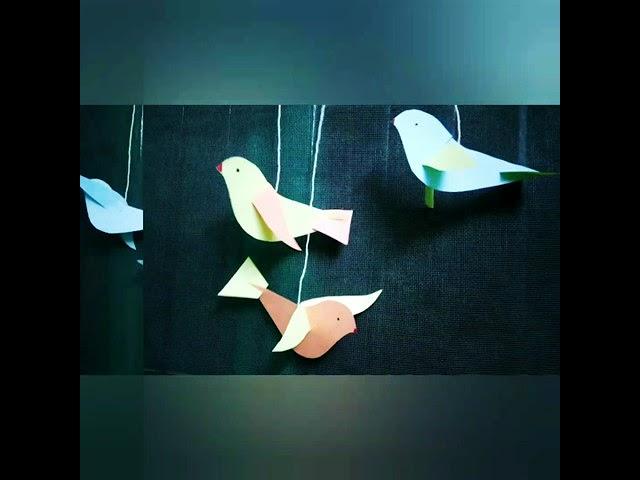 How to make paper bird #shorts #diy #paper craft #3d bird