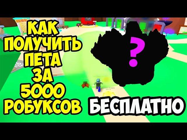 Как получить пета за 5000 робуксов БЕСПЛАТНО в симуляторе жвачки!