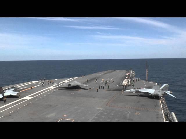 X-47B Completes First Carrier-based Launch (Long) 3