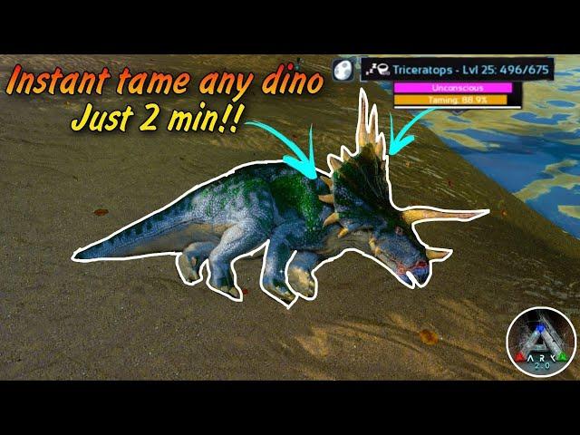 FASTEST way to Tame Dinos!! (ark mobile)