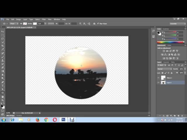 How to put a picture in a circle shape using Photoshop