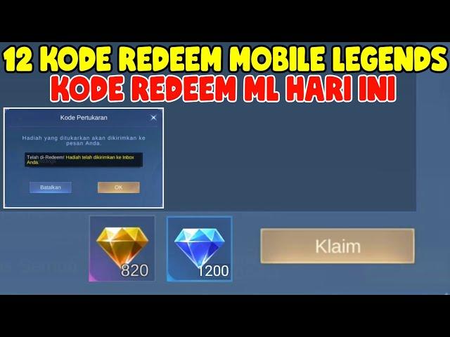 12 KODE REDEEM DIAMOND MOBILE LEGENDS GRATIS - KODE REDEEM ML TERBARU HARI INI NOVEMBER 2024