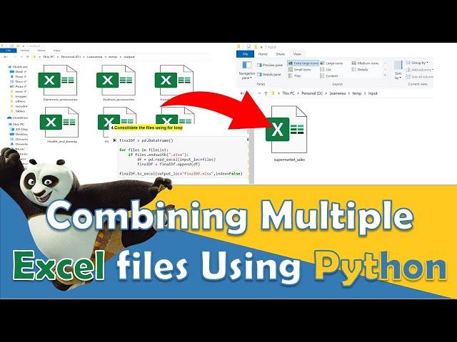 Cnsolidating/Combining multiple excel files together with the help of Python & Pandas