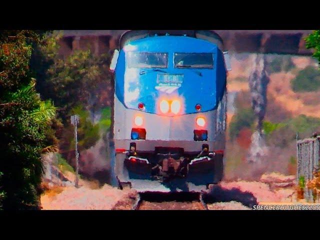 Amtrak & Coaster Trains in Carlsbad, CA (August 23rd & 25th, 2013)