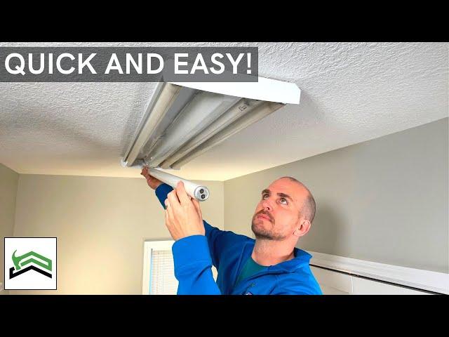 How to Change Long Light Bulbs | T12 Fluorescent Light Bulbs