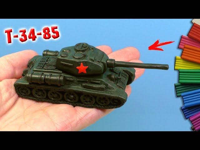 Making T 34 85 TANK  from Modelling Clay