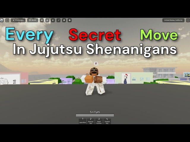 Every NEW Secret move in jujutsu Shenanigans | Roblox