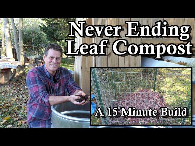 A 15 Minute Compost Bin Build for Endless Garden Leaf Mold & Compost: Build it Now, Celebrate Later!