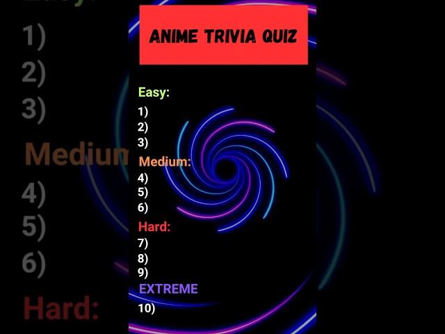 Anime trivia quiz. Share your score in the comments #quiz #anime #naruto #dragonball