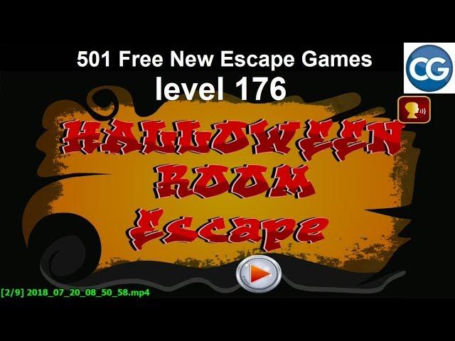 [Walkthrough] 501 Free New Escape Games level 176 - Halloween room escape - Complete Game