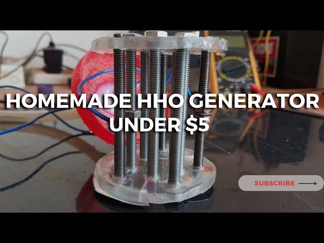 Making a Simple HHO Generator under 5$ | DIY simple HHO generator