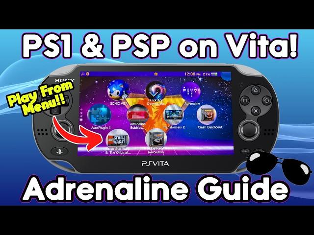 PS1 & PSP Games on Vita Home Menu! | NO PC! Adrenaline and Auto plugin 2 setup Guide