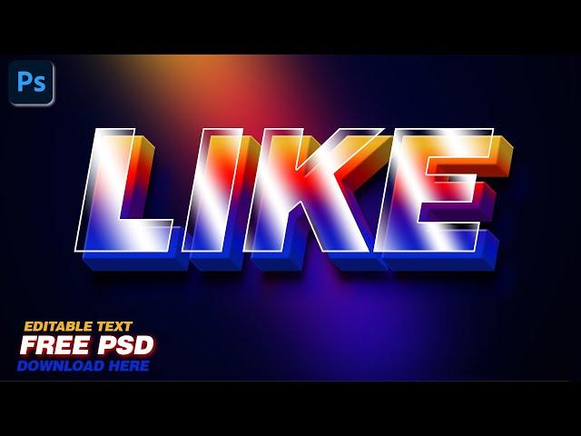 3D TEXT PSD FULL EDITABLE DOWNLOAD | FREE PSD TEXT | LIGHTING 3D TEXT FONT PSD FORMAT IN PHOTOSHOP |