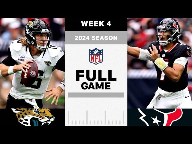 FULL GAME!! Jacksonville Jaguars vs. Houston Texans  | NFL 2024 Season Week 4