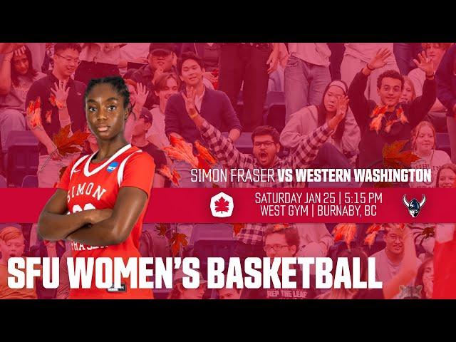 SFU Women's Basketball: Red Leafs vs Western Washington - January 25th, 2025