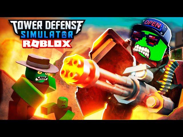 КАК ИХ ОСТАНОВИТЬ? Битва с ЗОМБИ - КОВБОЯМИ в Режиме Tower Defense Simulator Roblox